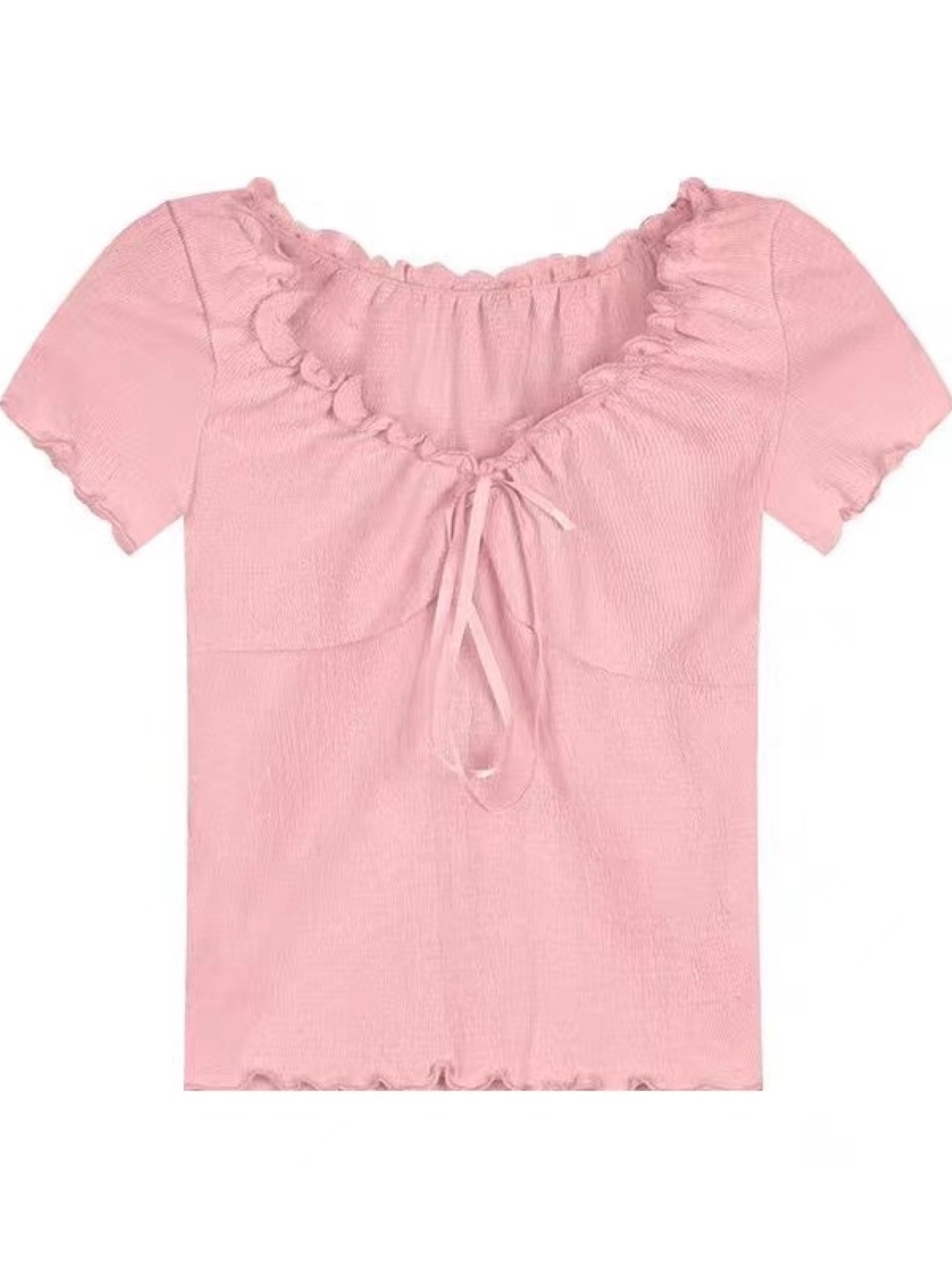 

StyleCast Girls V-Neck Solid Crop Top, Pink