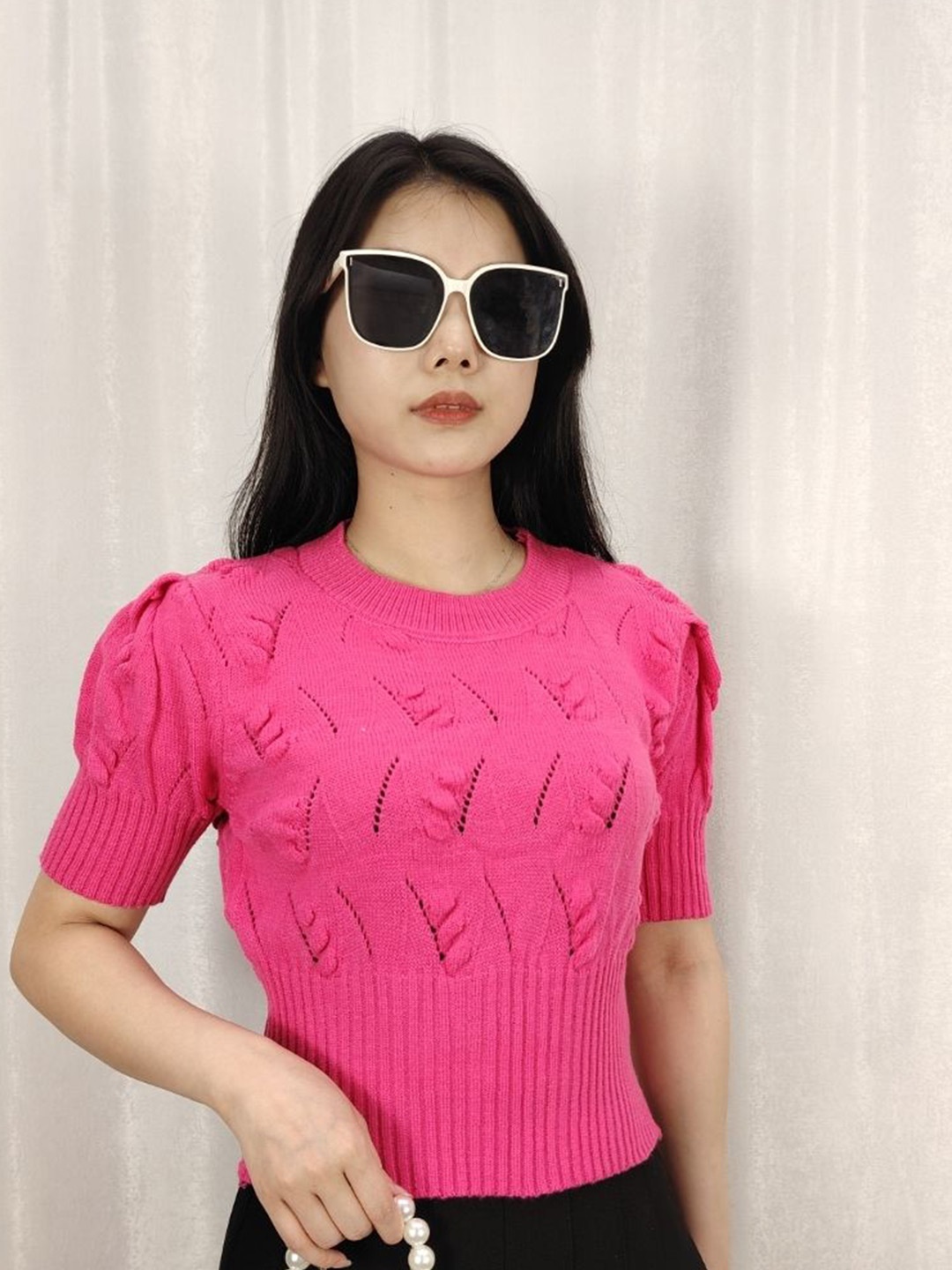 

StyleCast Girls Woven Printed Short Sleeves Tank Top, Pink