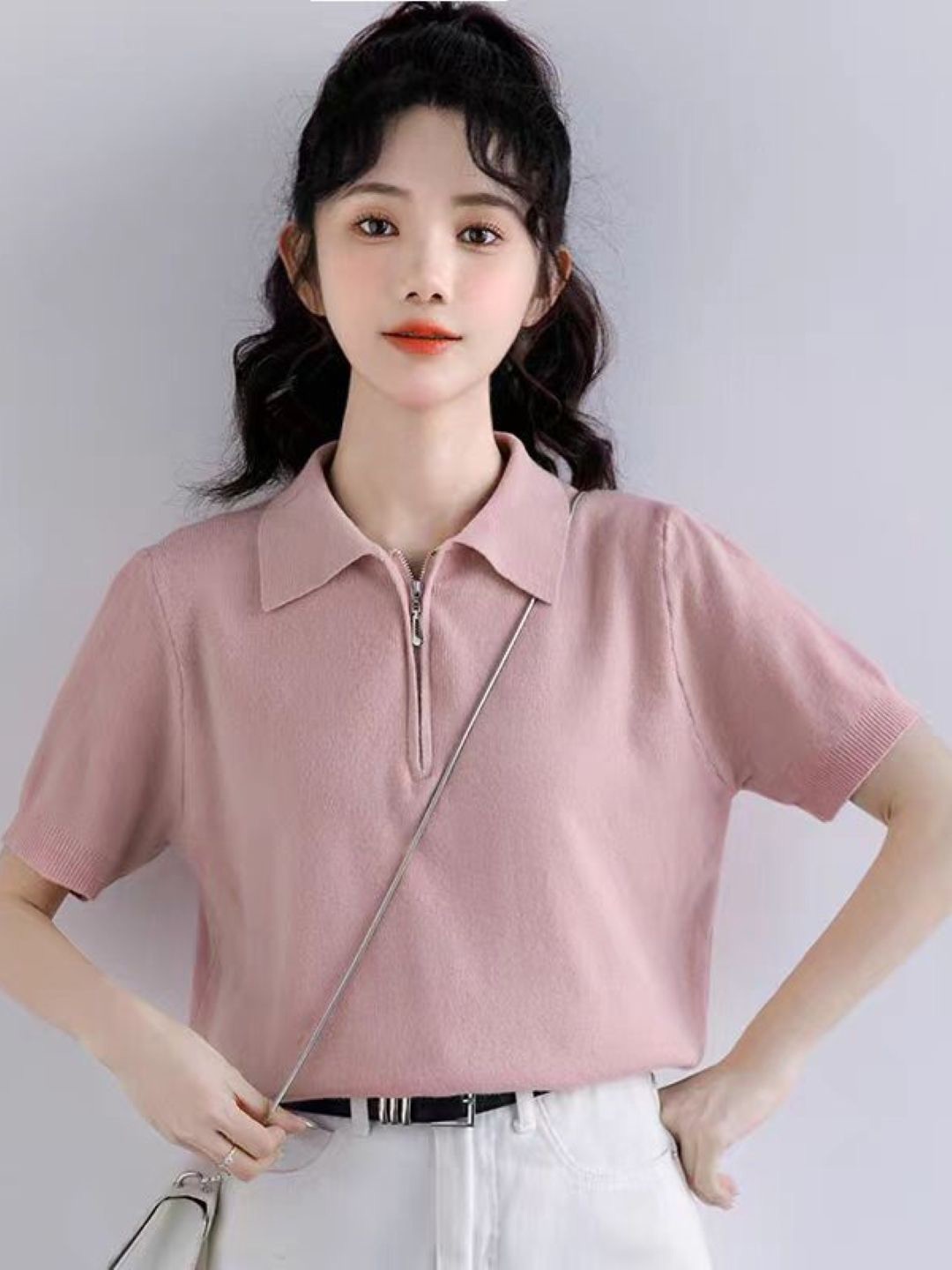 

StyleCast Pink Girls Shirt Collar Casual Top