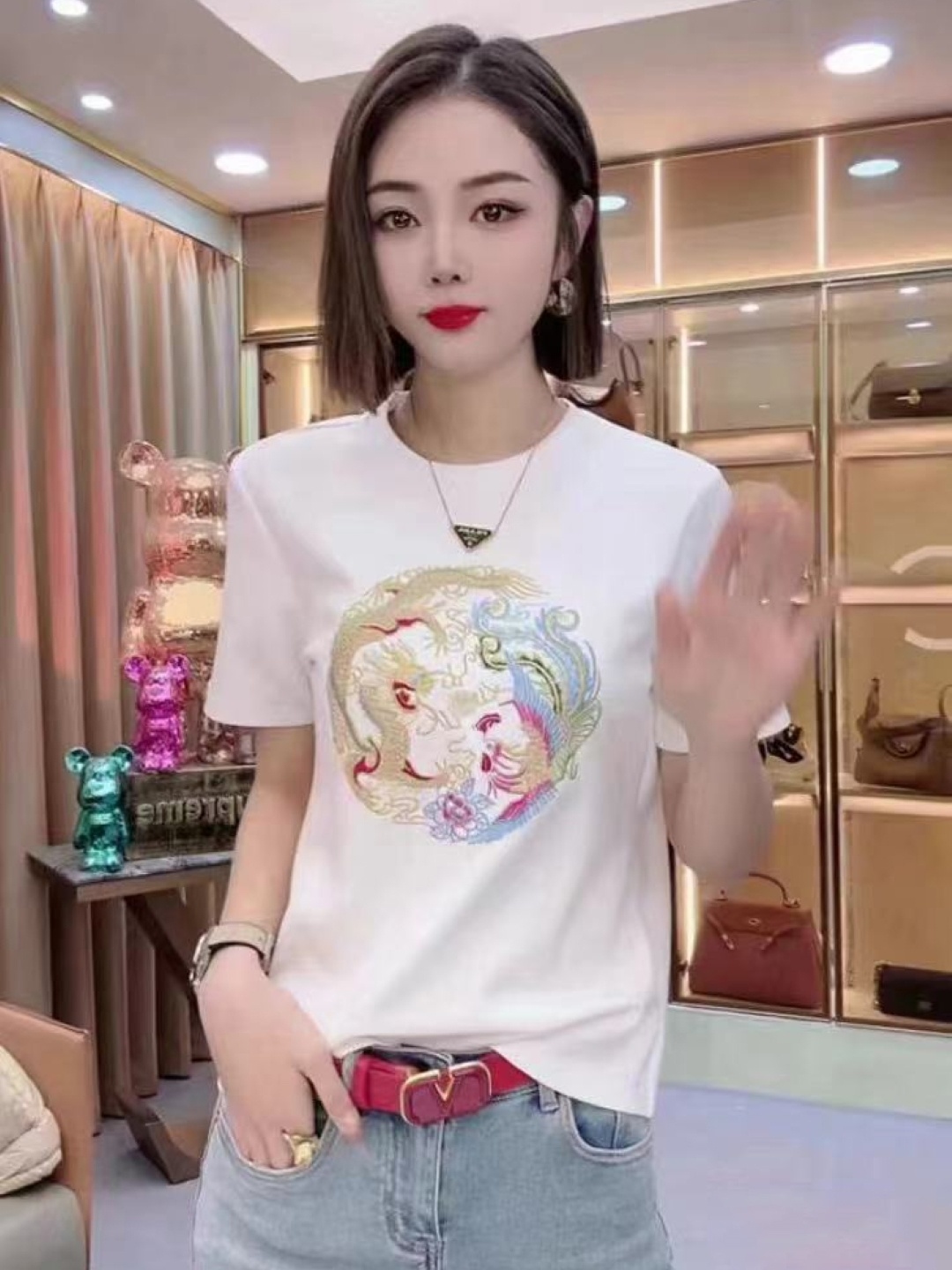 

StyleCast Girls Graphic Printed Round Neck Top, White