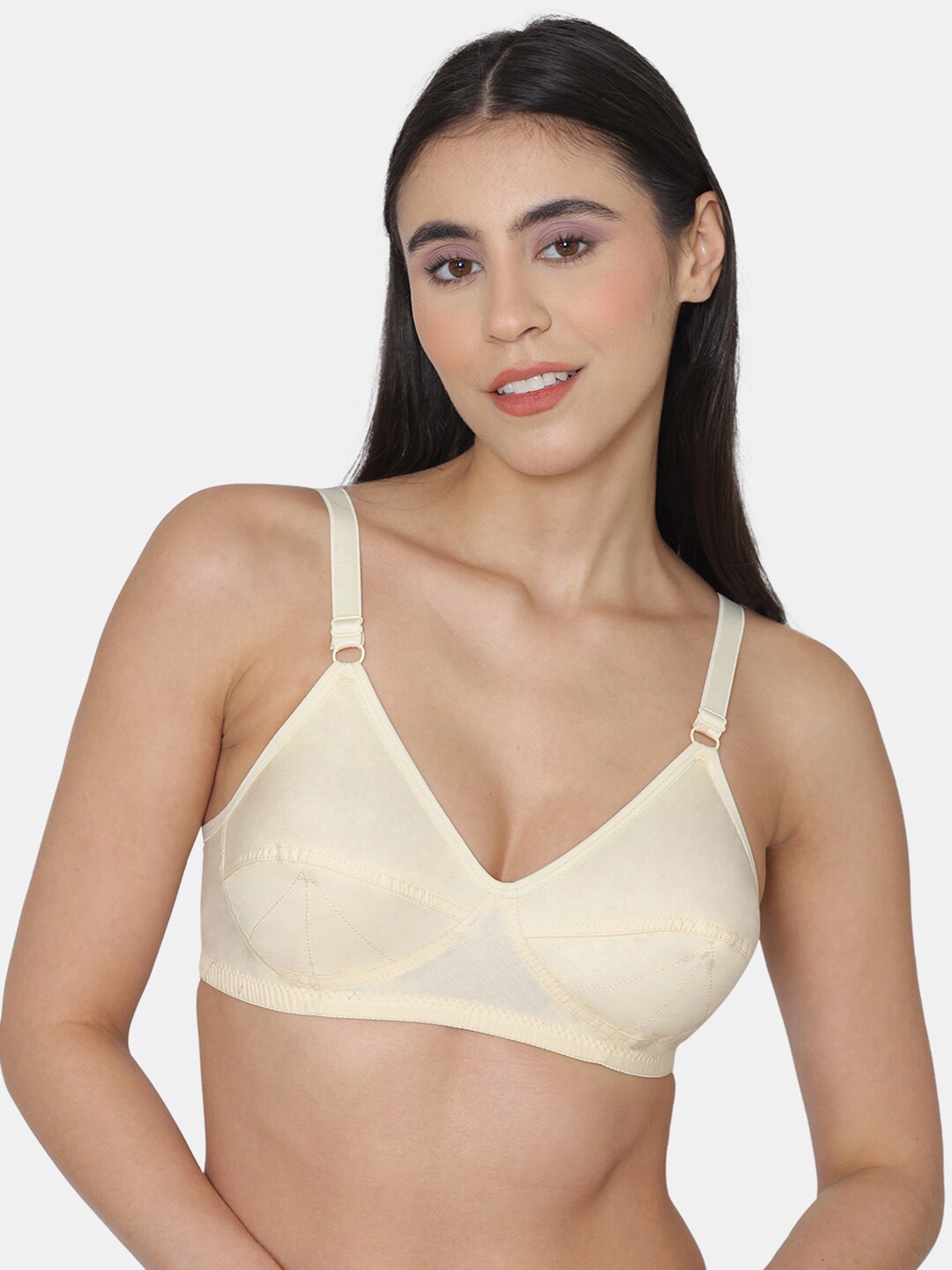 

KOMLI Full Coverage Non Padded Minimizer Bra With All Day Comfort, Beige