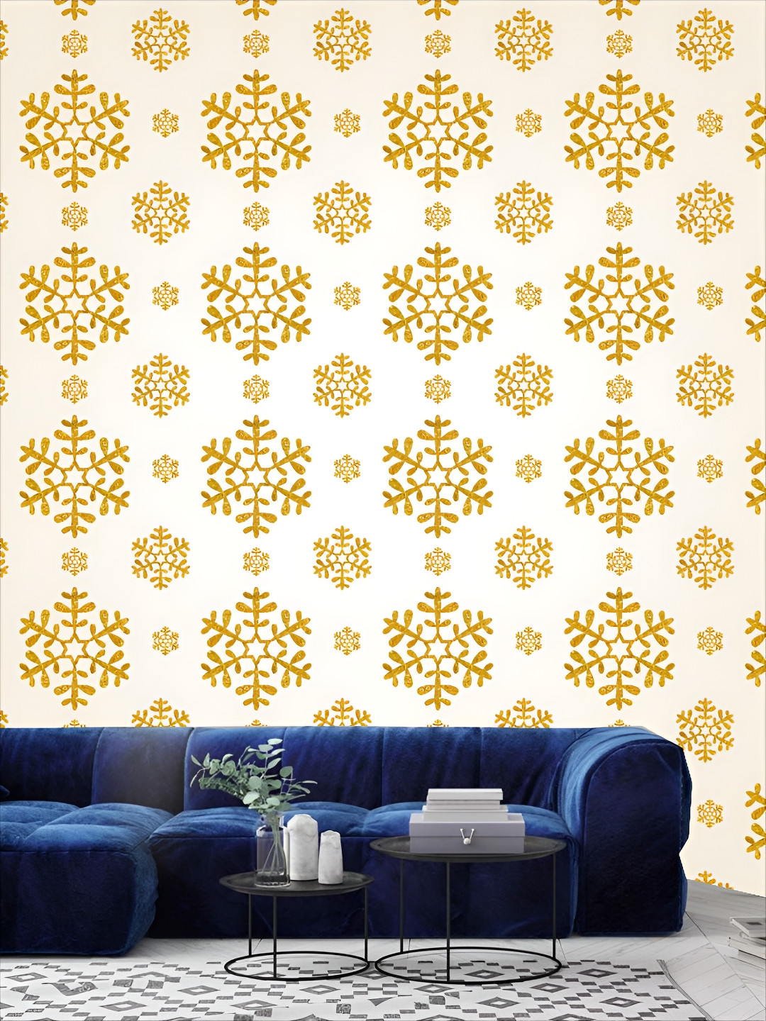 

Aura White & Yellow Printed Self Adhesive 3D Wall Stickers