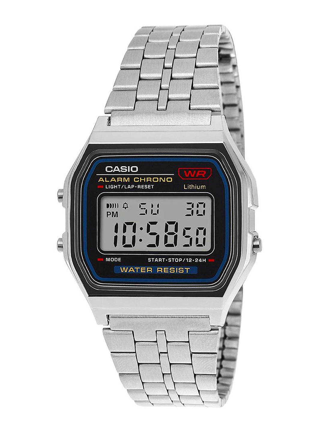 

CASIO Vintage A159WA-N1DF Black Digital Dial Silver Stainless Steel Band D338