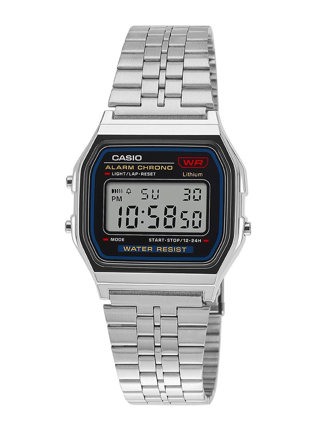 

CASIO Vintage A159W-N1DF Black Digital Dial Silver Stainless Steel Band D339