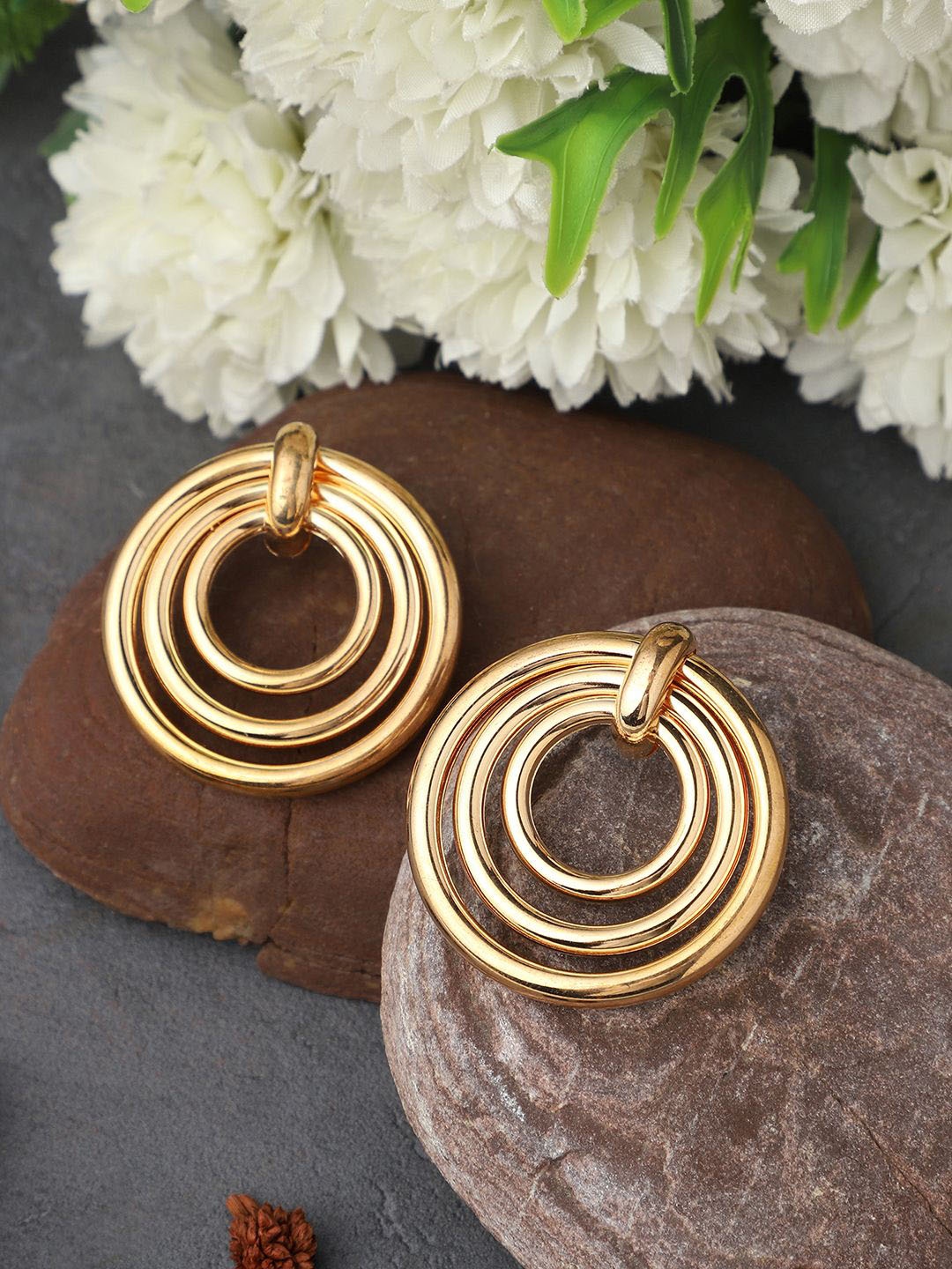 

VENI Gold-Plated Contemporary Drop Earrings