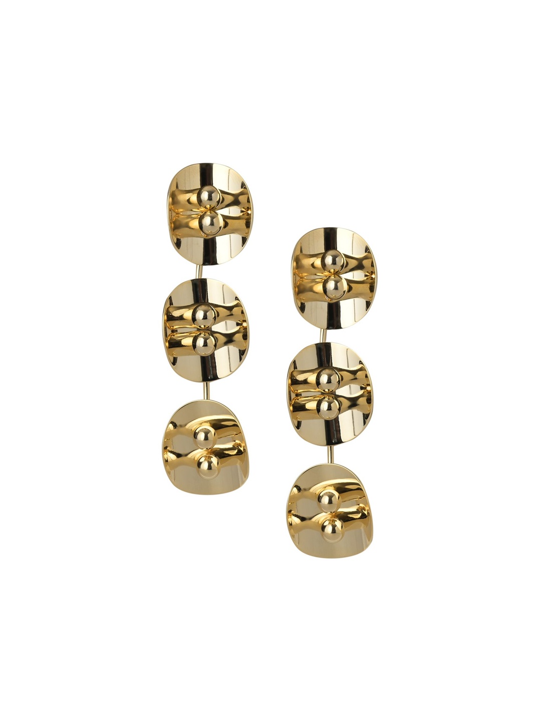 

VENI Gold-Plated Contemporary Drop Earrings