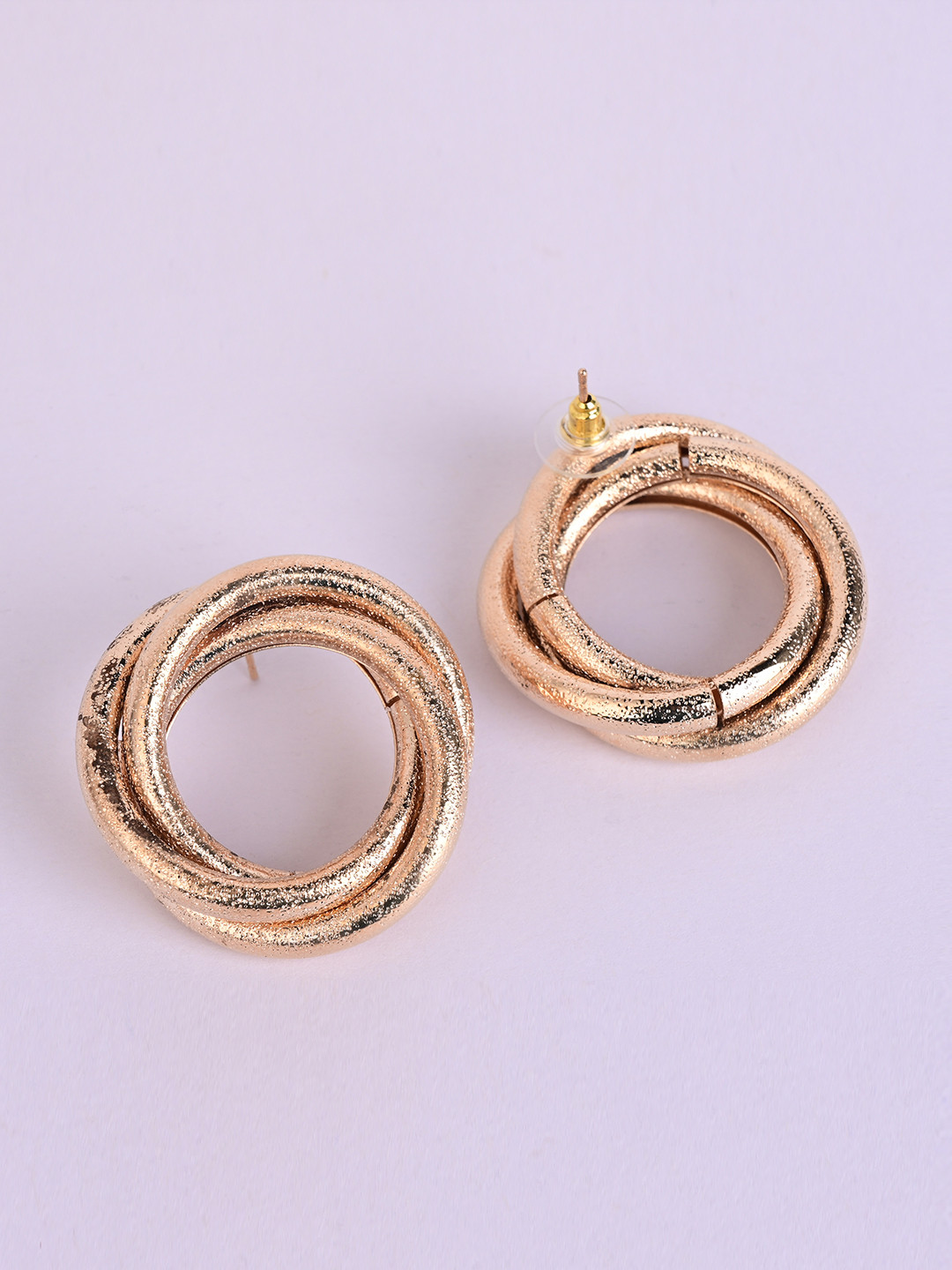 

VENI Gold-Plated Stainless Steel Circular Stud Earrings