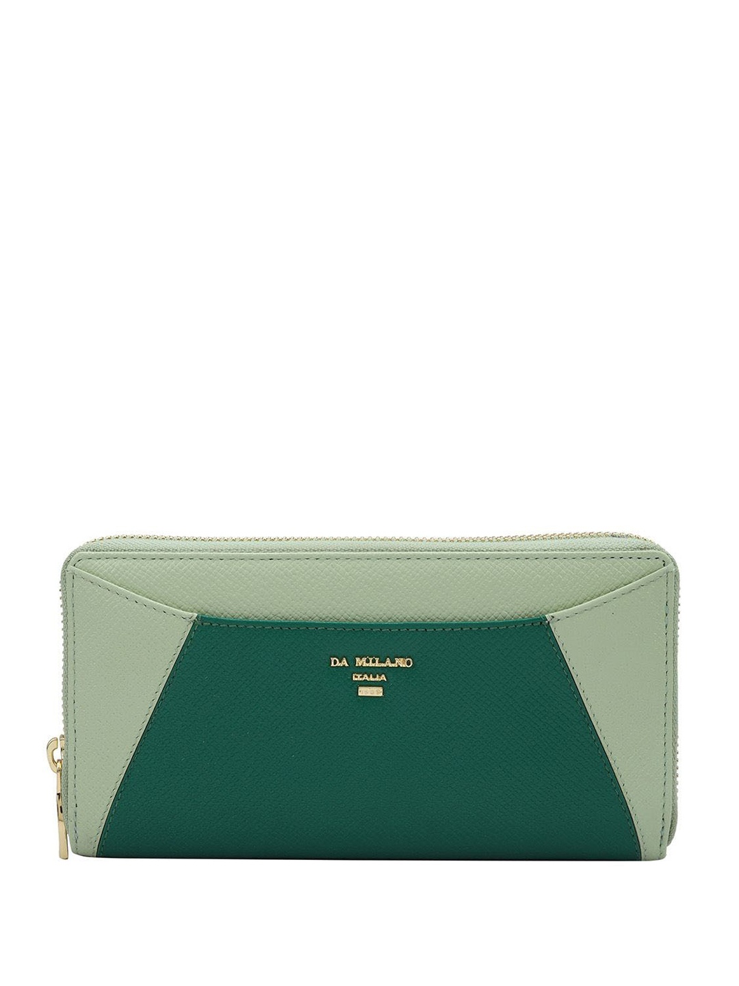

Da Milano Women Leather Zip Around Wallet, Green