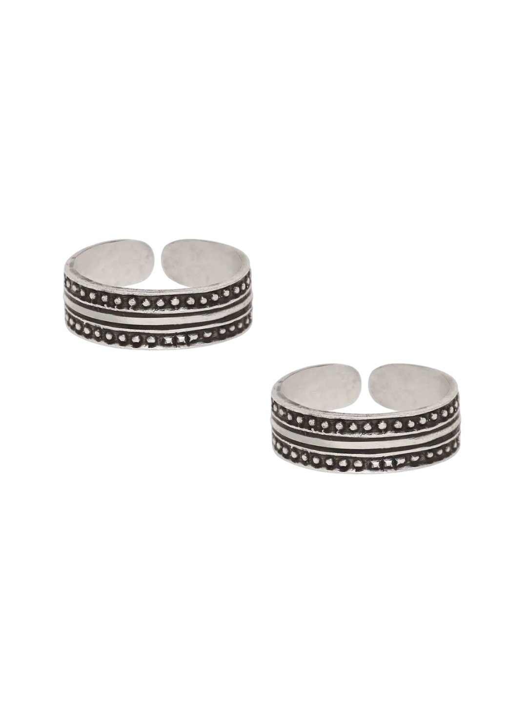 

Unniyarcha Set of 2 Oxidized 92.5 Silver Toe Rings