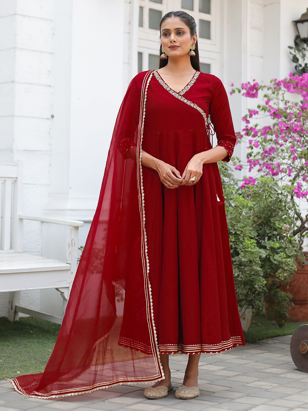 

Rajnandini Maxi Dress, Maroon