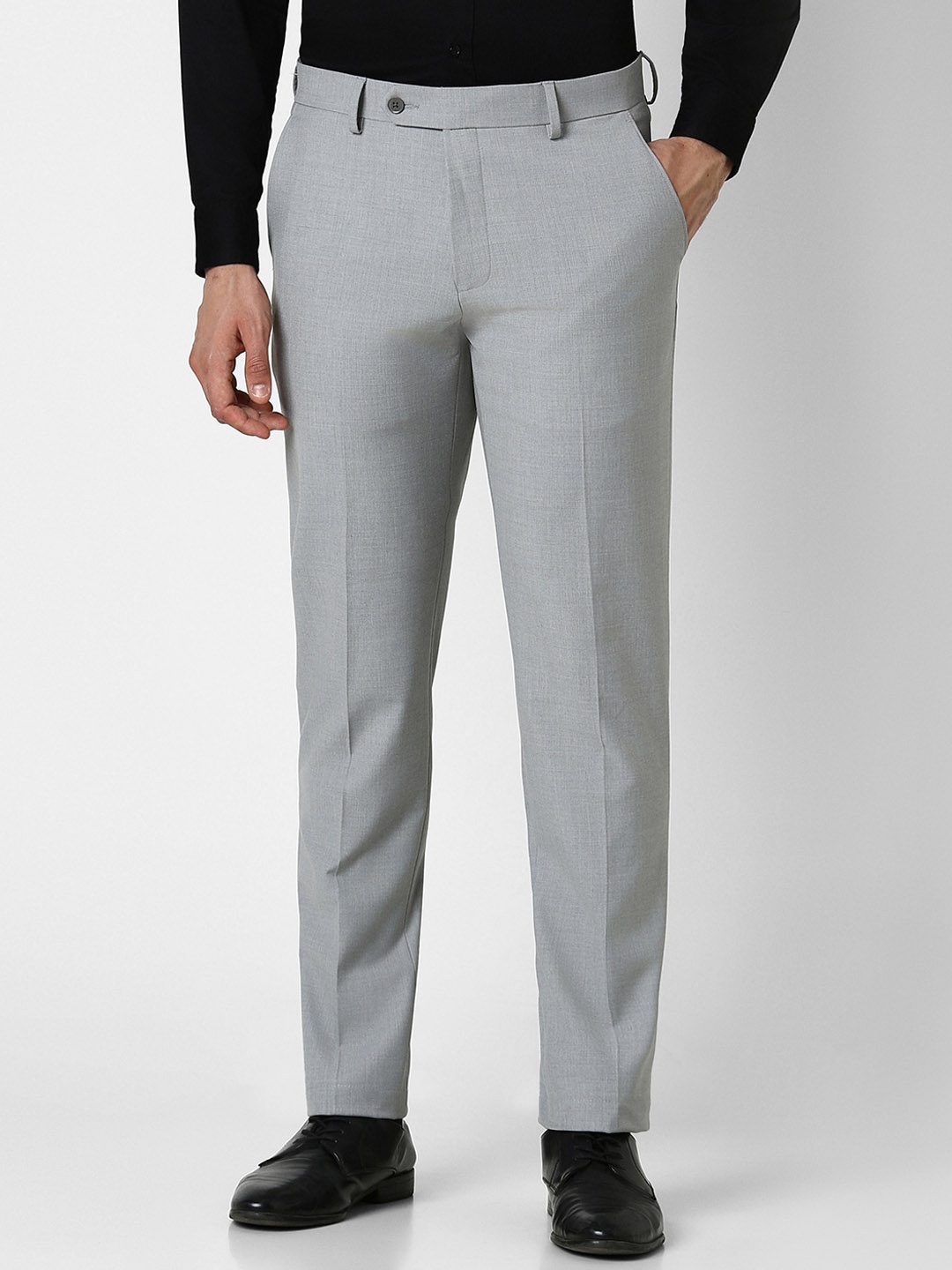 

Van Heusen Men Slim Fit Formal Trouser, Grey