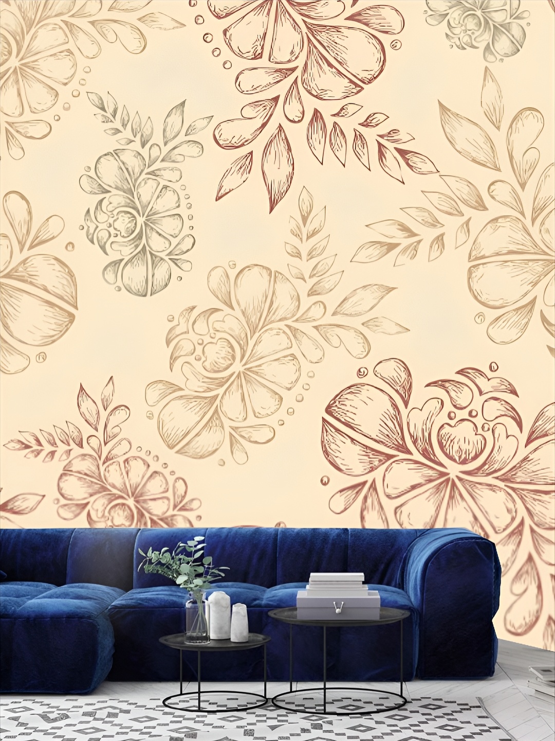

Aura Yellow & Red Printed Self Adhesive 3D Wall Sticker