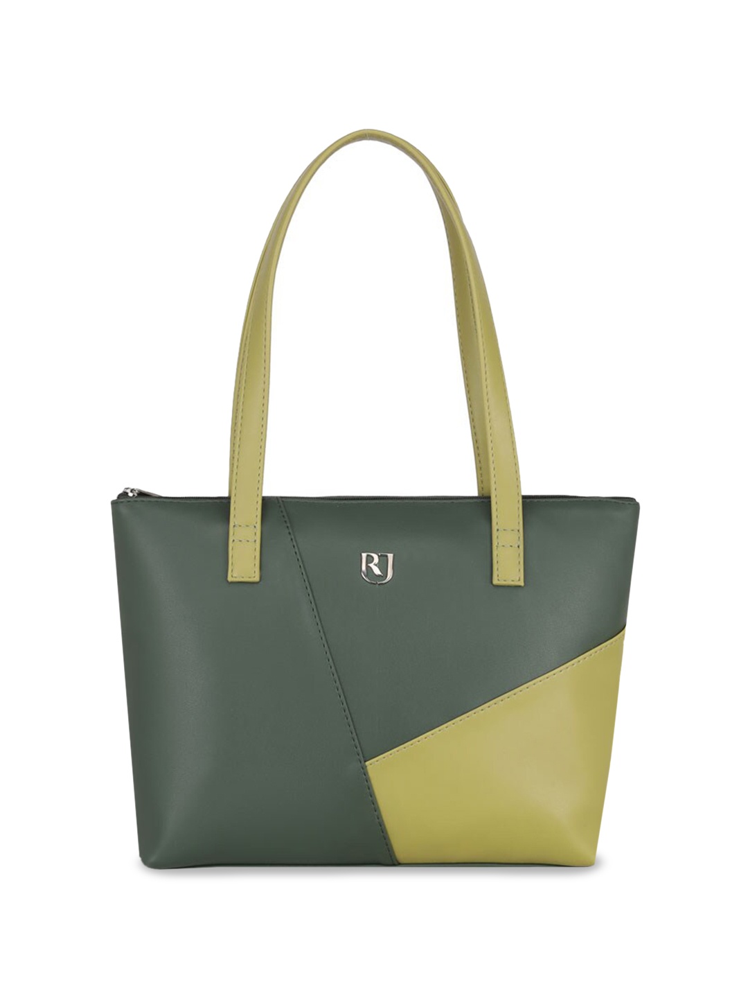 

RIJAC Colourblocked Structured Shoulder Bag, Olive