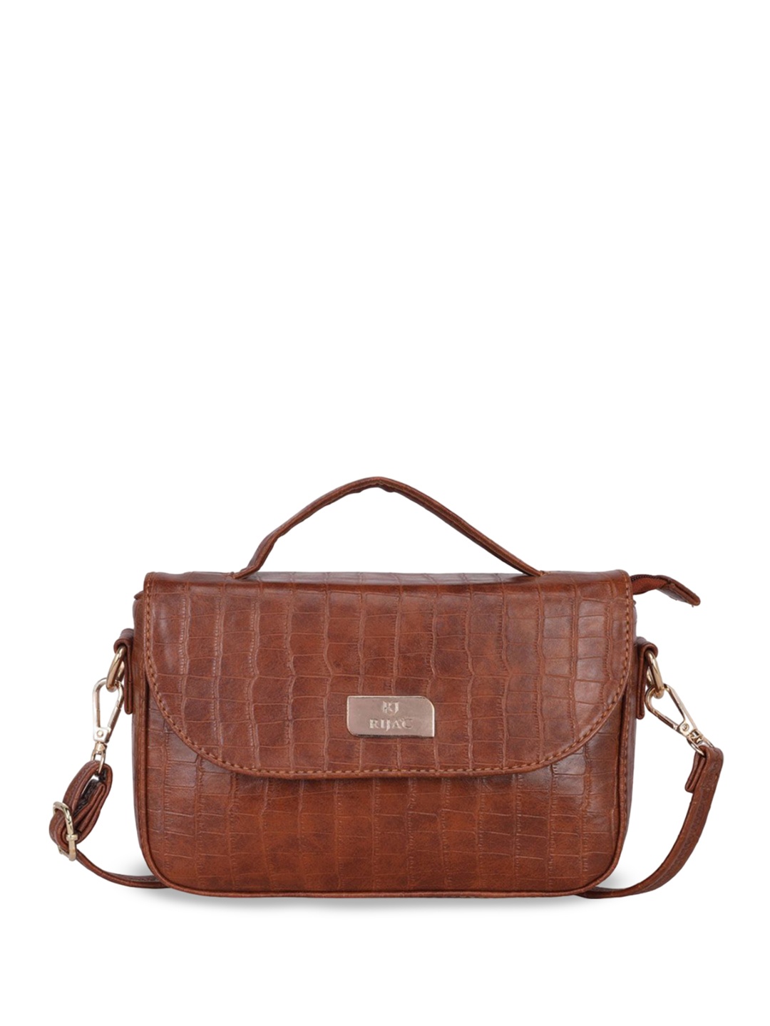 

RIJAC Textured Satchel Bag, Tan