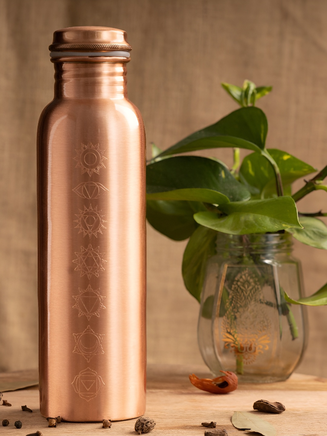 

HomeShastra Gold-Toned Copper Water Bottle