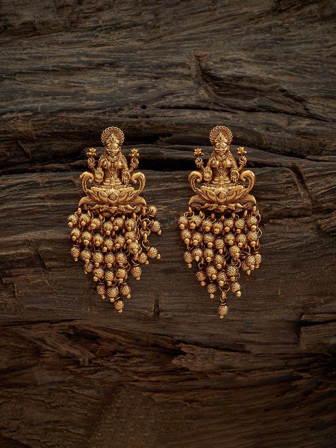 

Kushal's Fashion Jewellery Gold-Plated Classic Drop Earrings