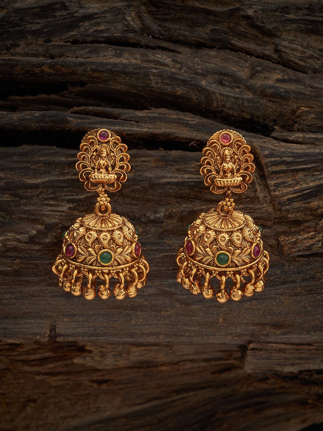 

Kushal's Fashion Jewellery Gold-Plated Jewellery Dome Shaped Jhumkas