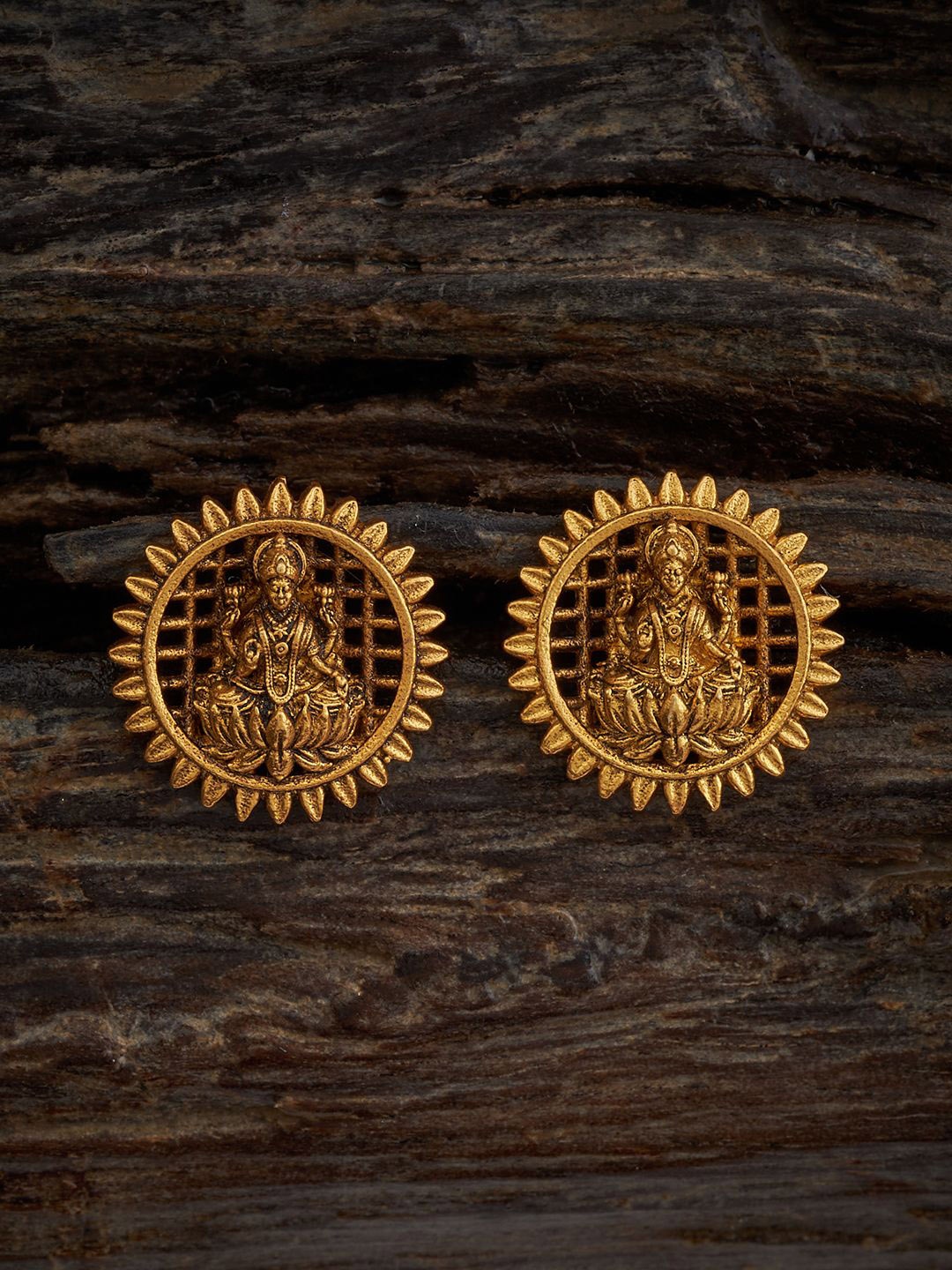 

Kushal's Fashion Jewellery Gold-Plated 92.5 Pure Silver Classic Studs Earrings