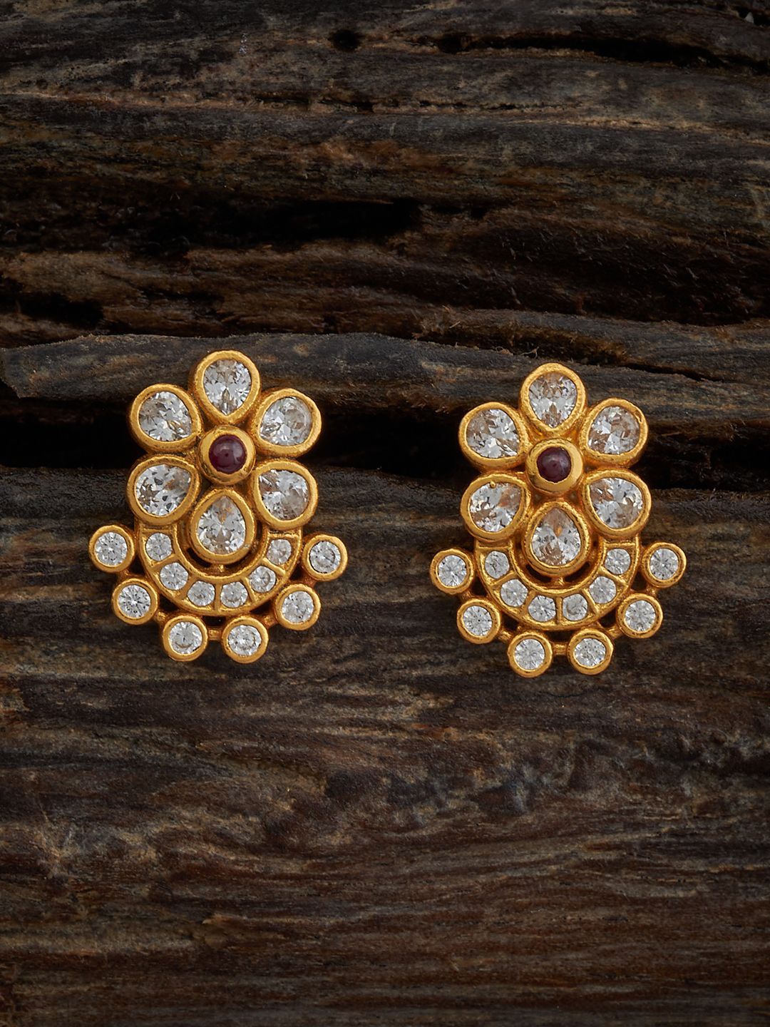 

Kushal's Fashion Jewellery Gold-Plated 92.5 Pure Silver Classic Studs Earrings