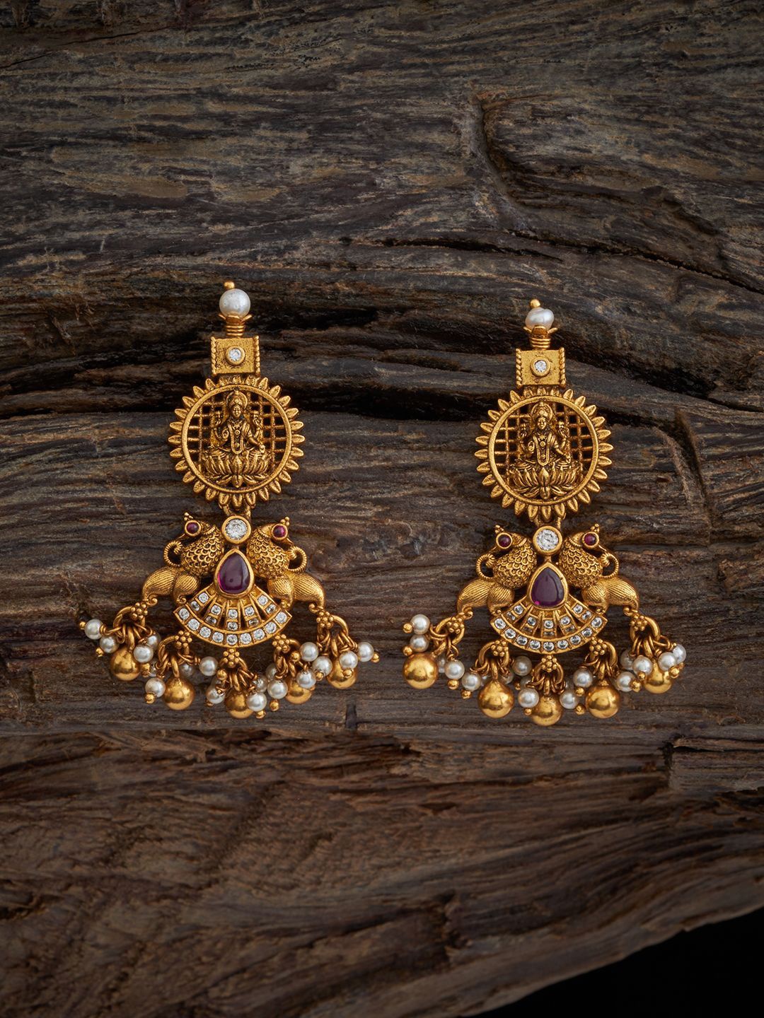 

Kushal's Fashion Jewellery 92.5 Silver Gold-Plated Classic Drop Earrings