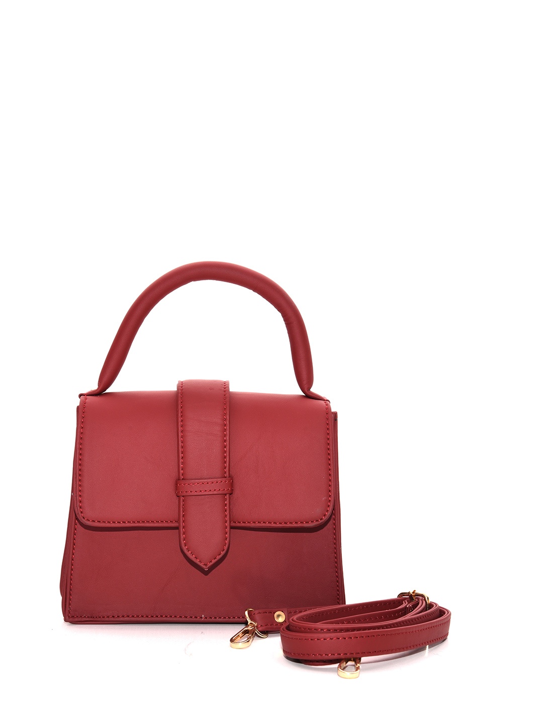 

ARDAN Leather Structured Handheld Bag, Red