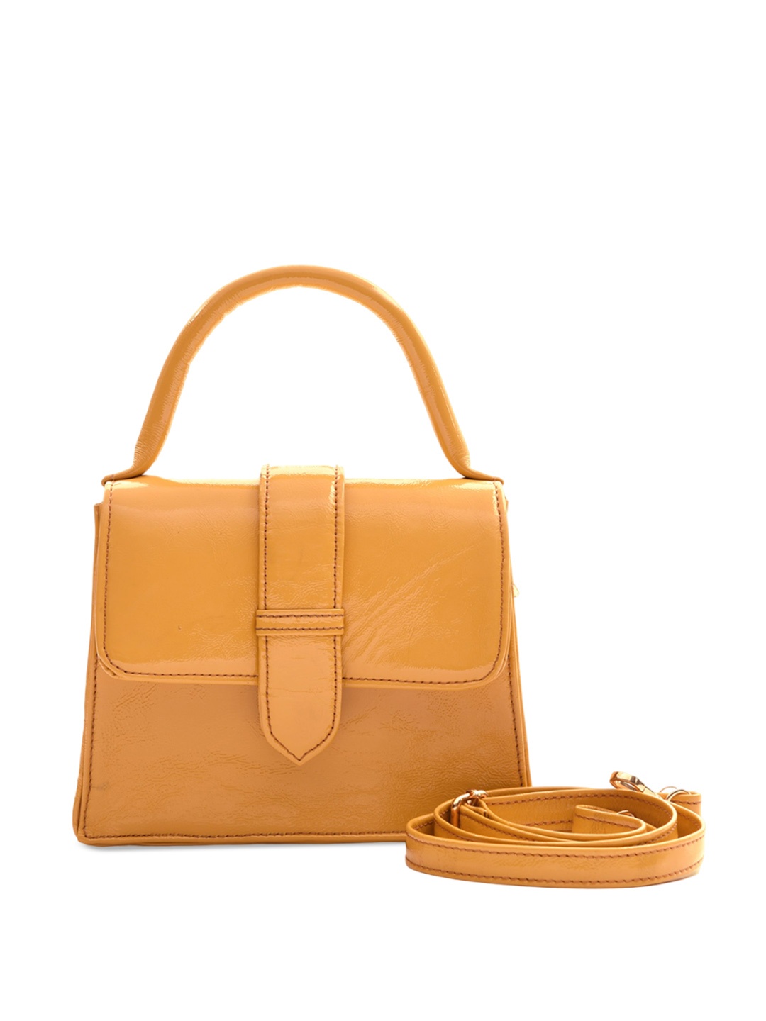 

ARDAN Leather Structured Sling Bag, Yellow