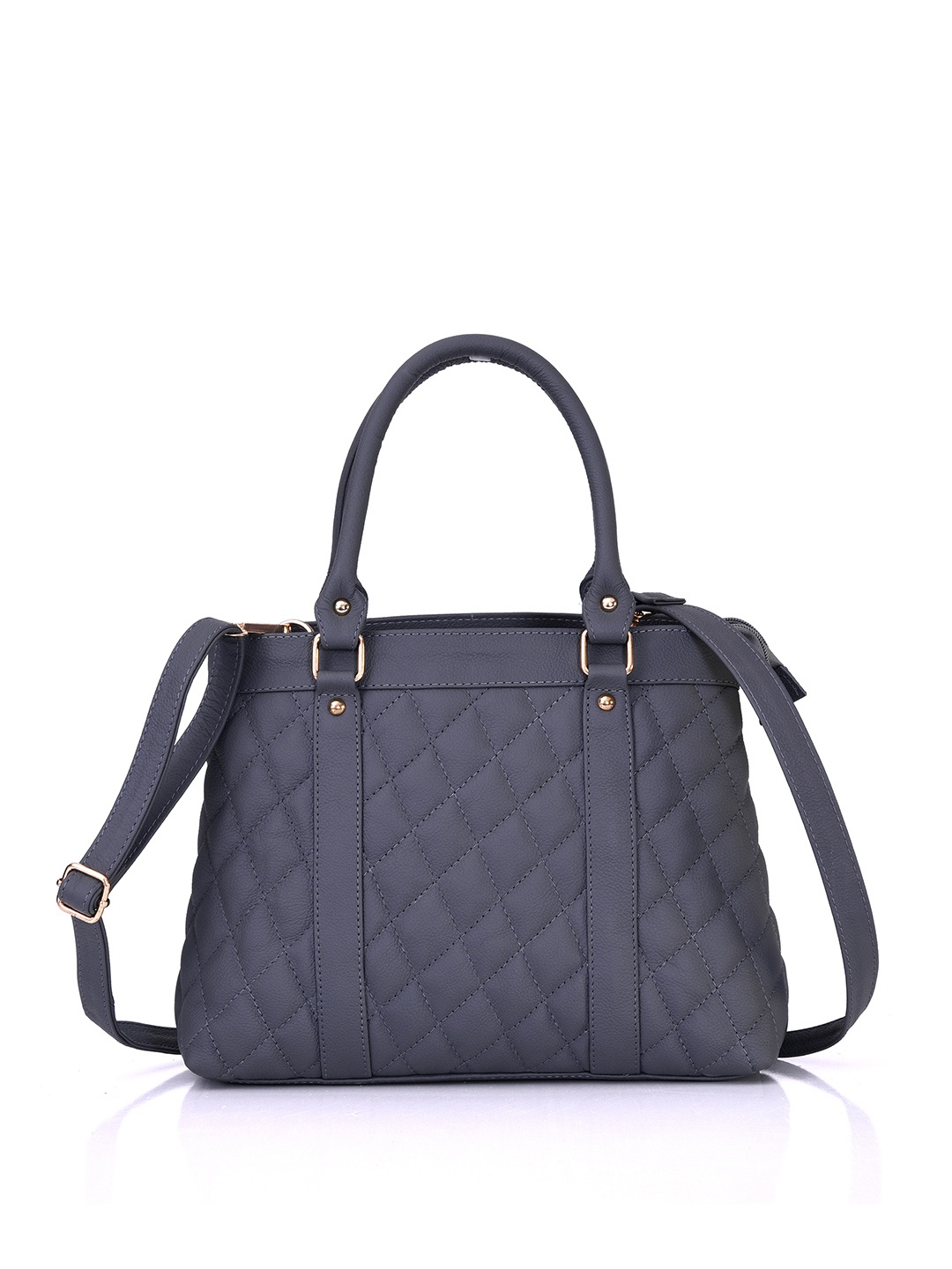 

ARDAN Leather Shopper Handheld Bag with Quilted, Grey