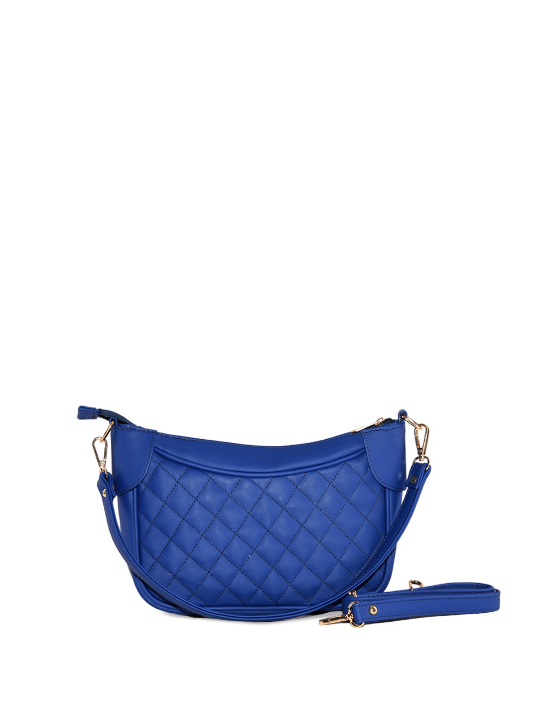 

ARDAN Leather Quilted Structured Sling Bag, Blue