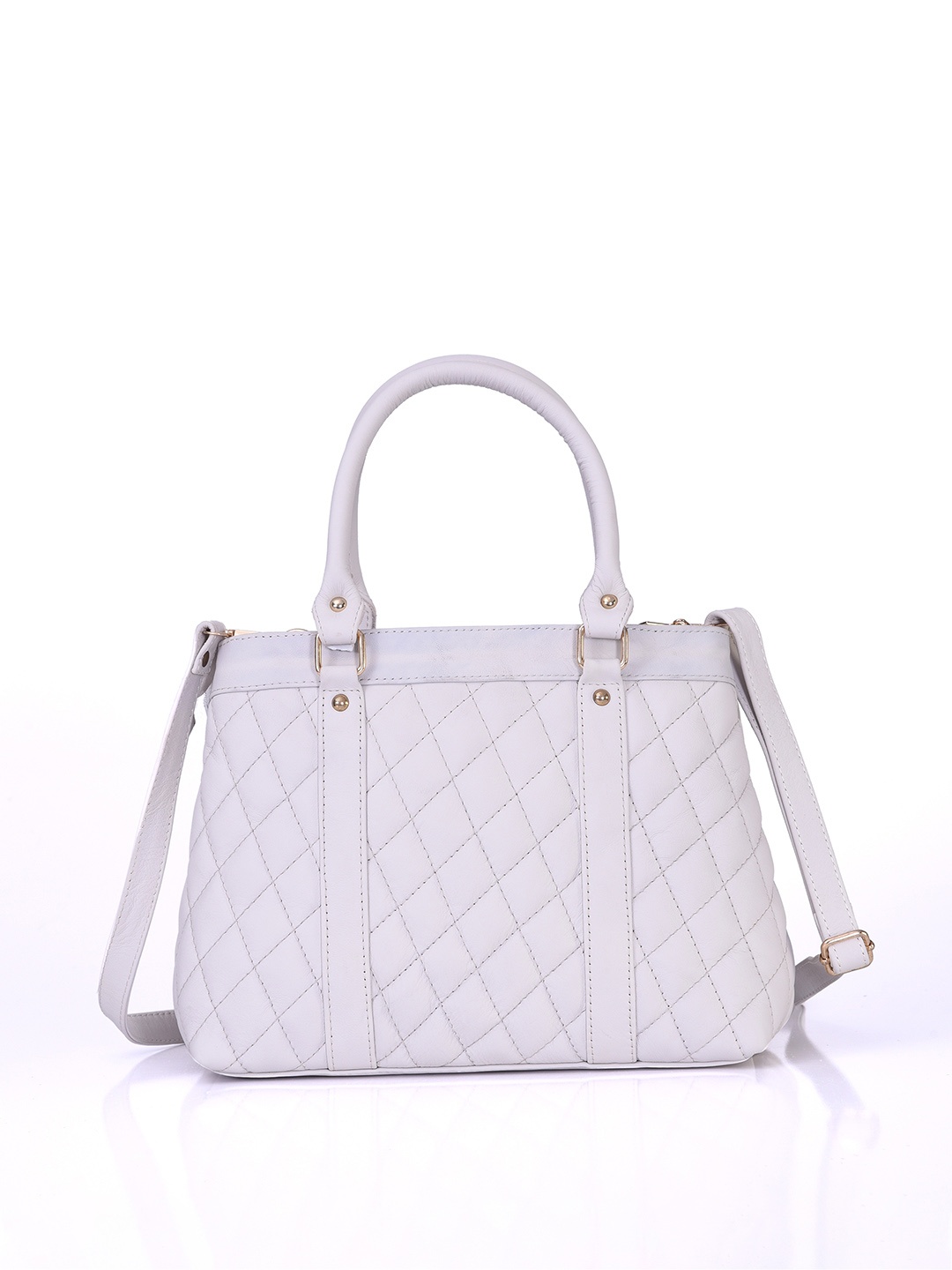 

ARDAN Leather Structured Handheld Bag, White