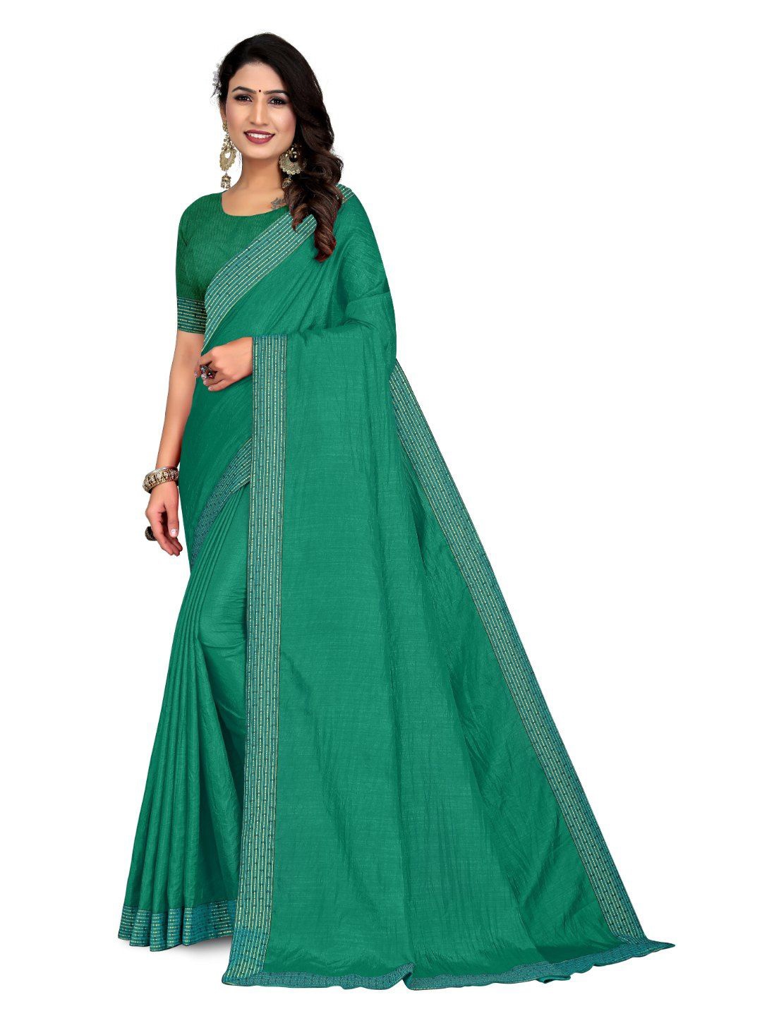 

Tulip Eden Woven Design Saree, Green