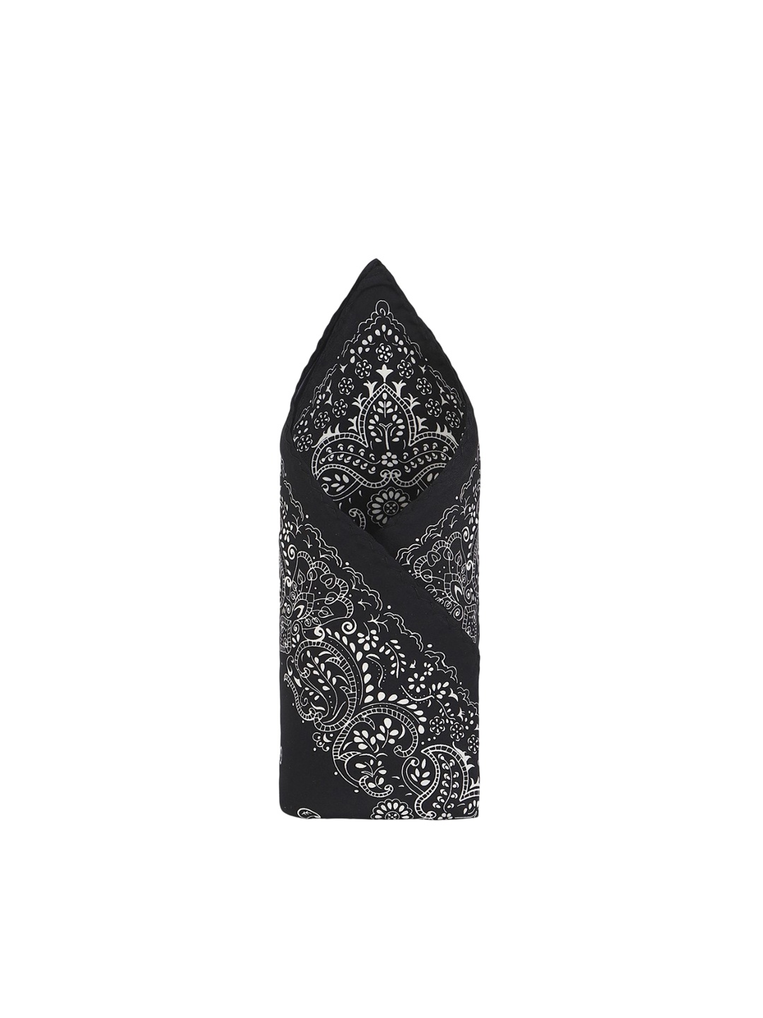 

Louis Philippe Printed Pocket Square, Black