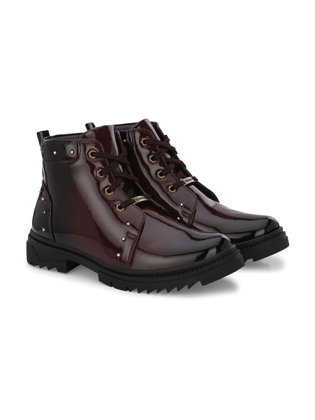 Vellinto Men High-Top Regular Boots, Red