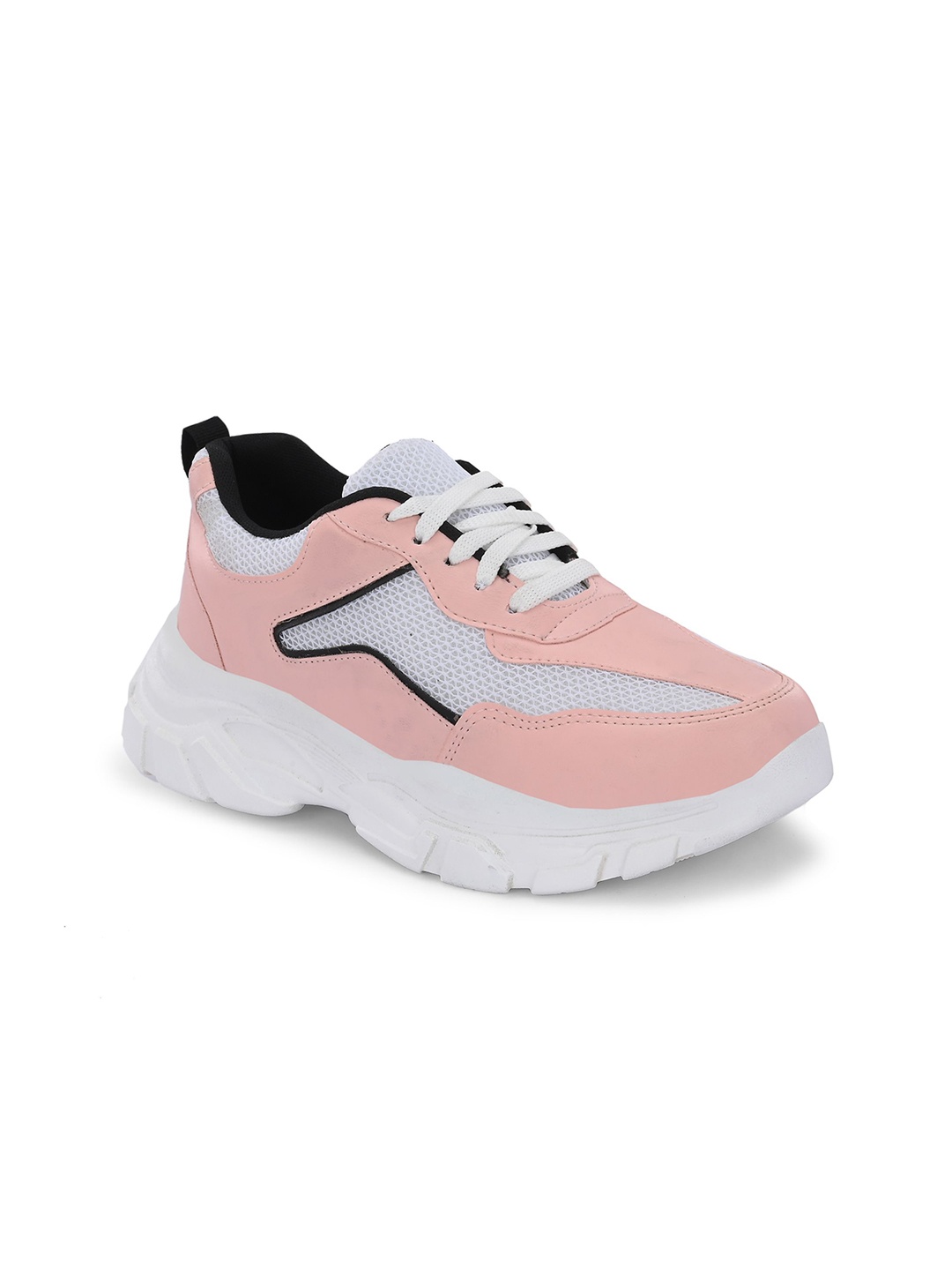

The Roadster Lifestyle Co. Women Pink Colourblocked Mesh Sneakers