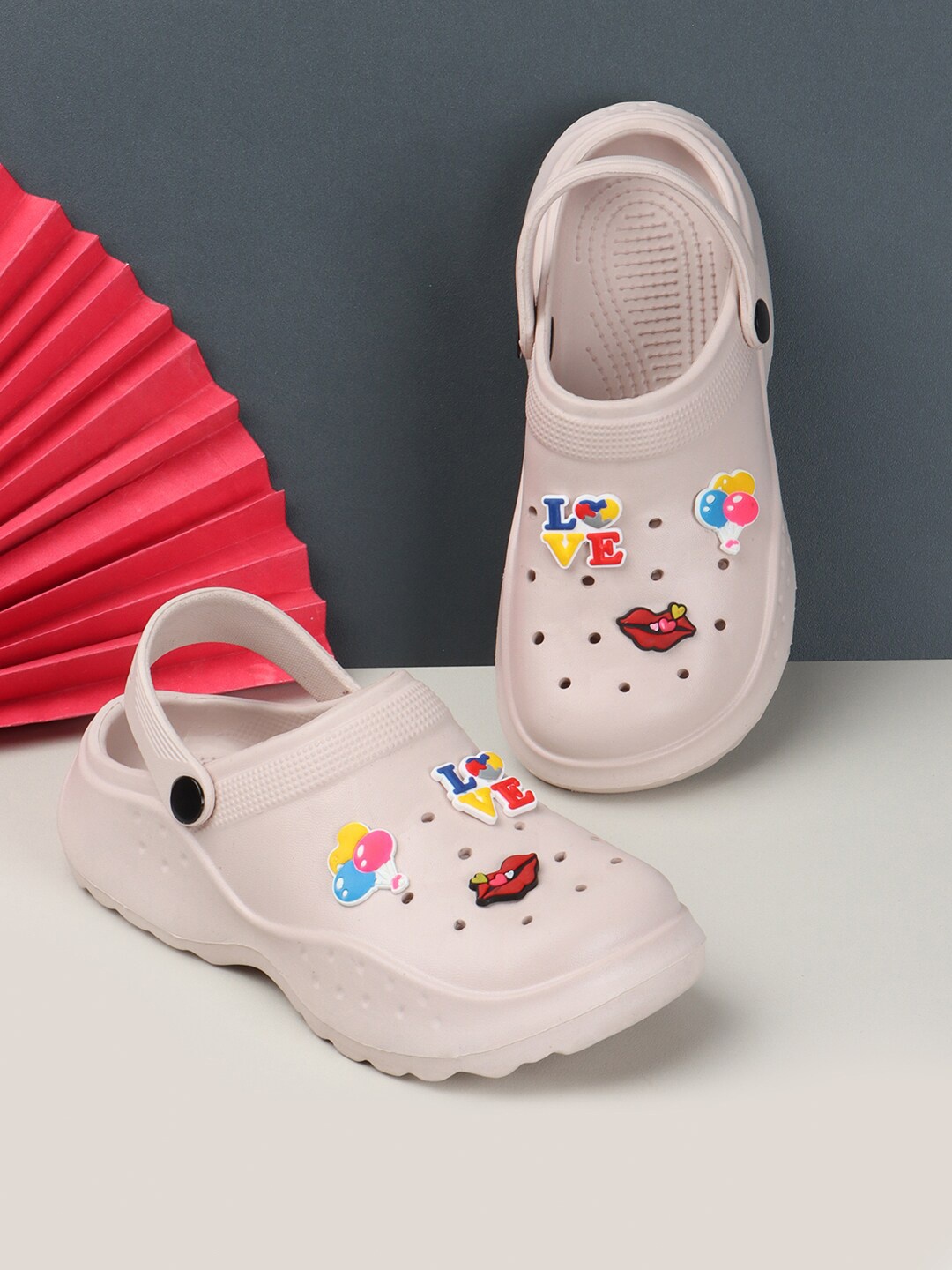 

The Roadster Lifestyle Co. Women Beige Stylish Comfort Lightweight Clogs