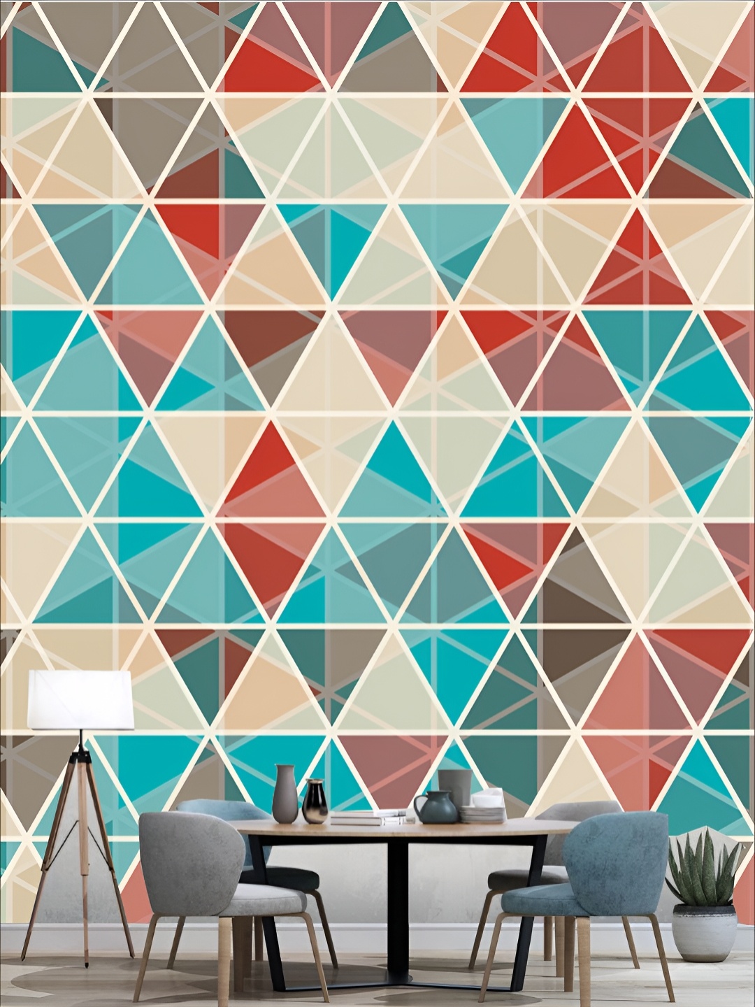 

KSHIRSA Blue & Red 3D Printed Self Adhesive Wall Stickers