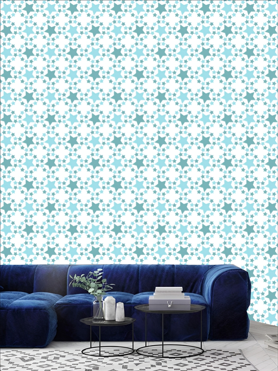 

KSHIRSA White & Green 3D Printed Self Adhesive Wall Stickers