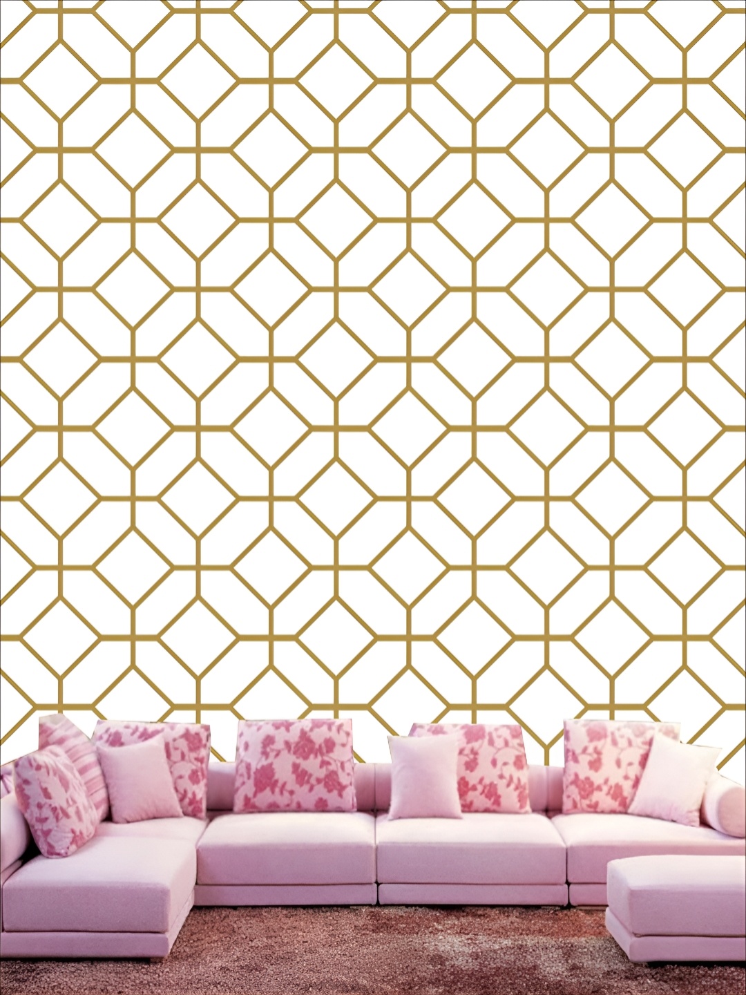 

KSHIRSA White & Yellow Printed Self Adhesive 3D Wall Sticker