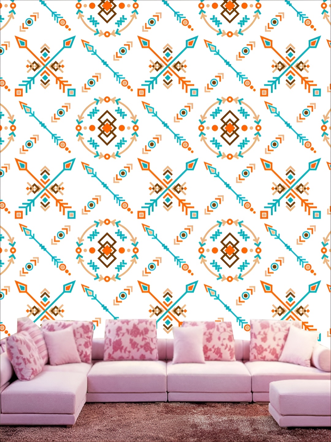 

KSHIRSA White & Blue Printed Self Adhesive 3D Wall Stickers