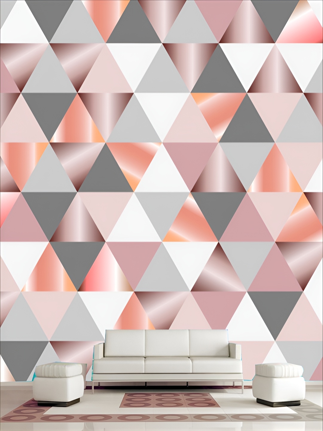 

KSHIRSA White & Pink Printed Self Adhesive 3D Wall Stickers