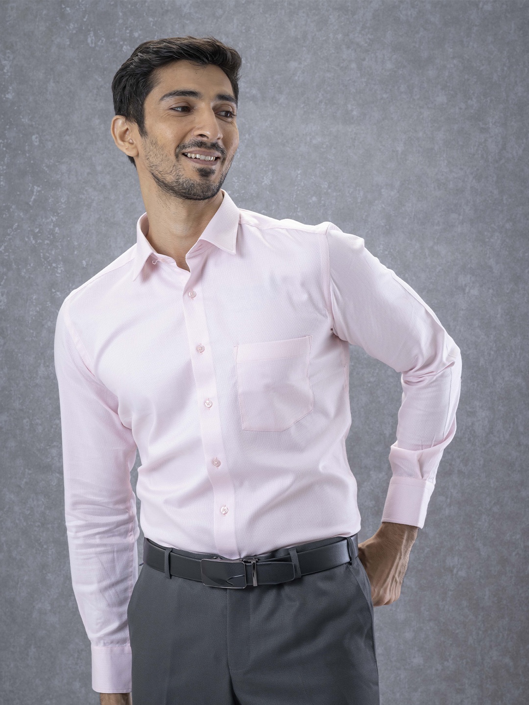 

Sero Spread Collar Comfort Pure Cotton Casual Shirt, Pink