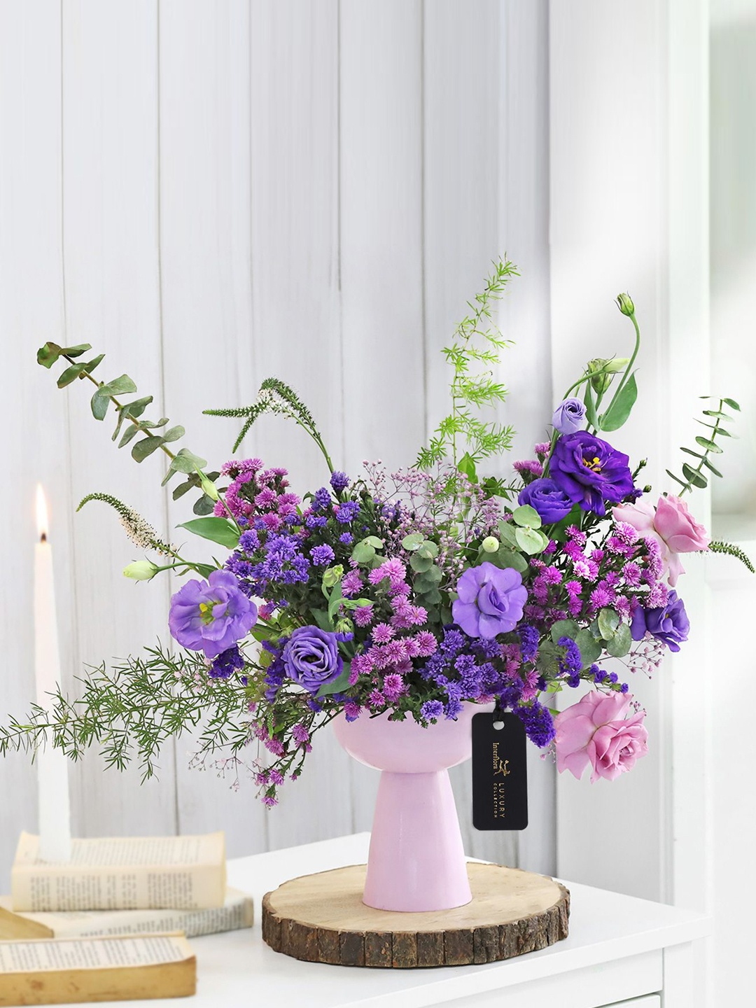 

Interflora 26 Stems Mixed Flowers With Vase, Lavender