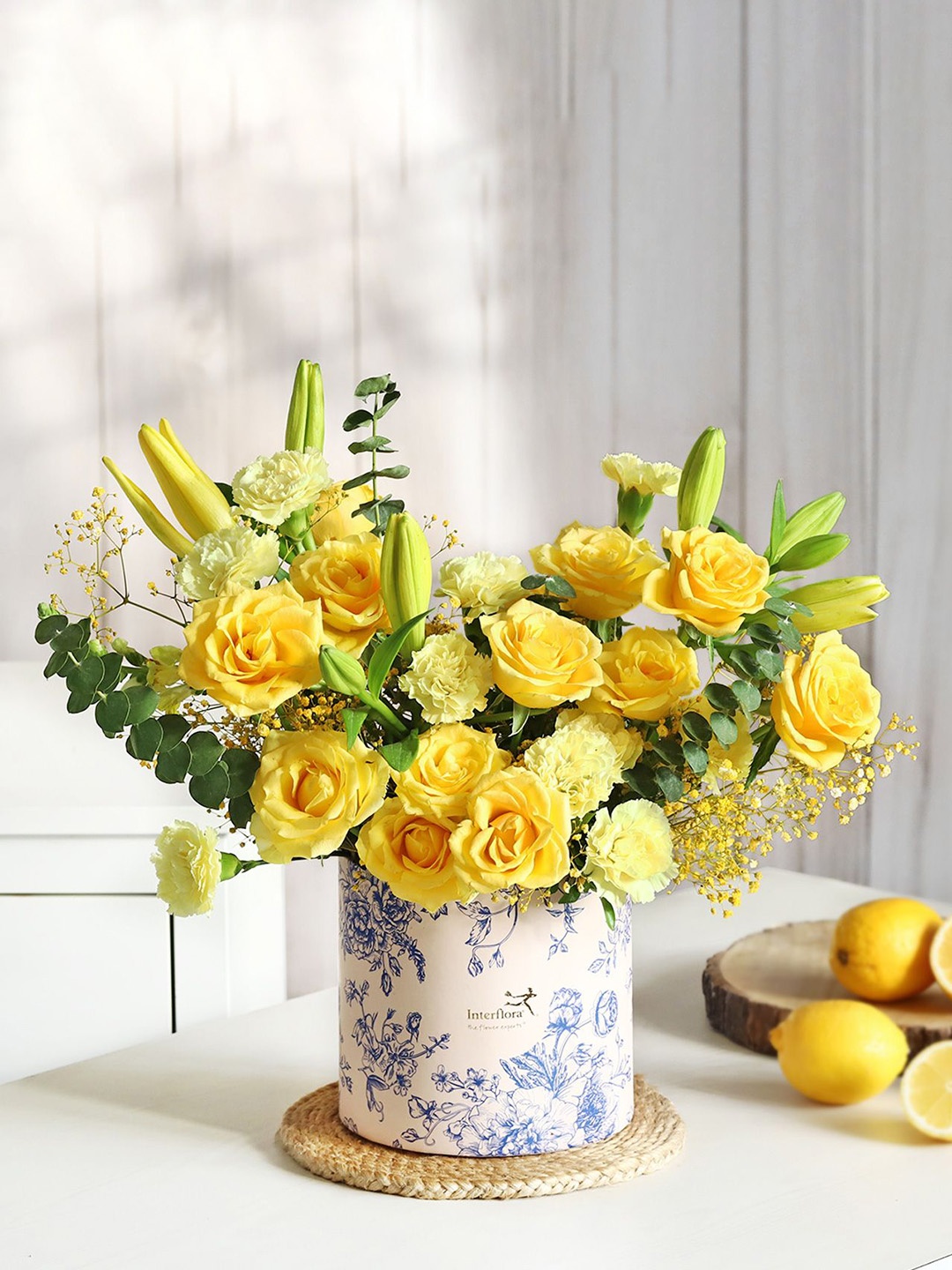 Interflora Yellow 30Pcs The Golden Moments Flower Boquet