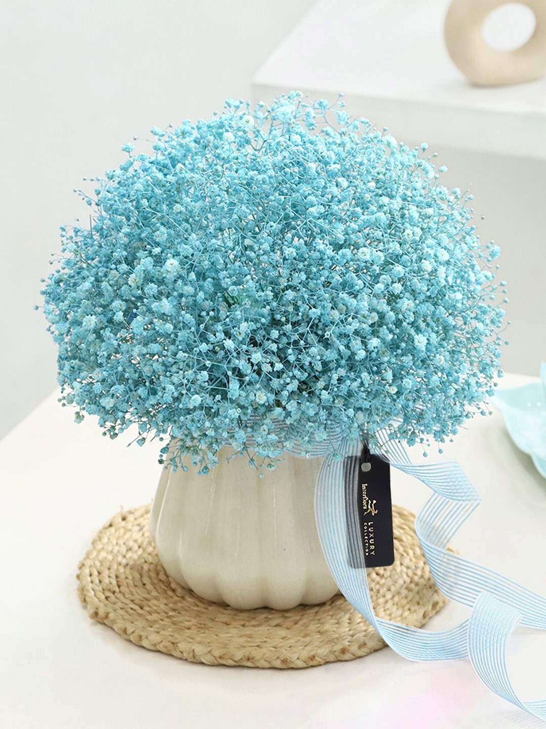 Interflora 10-Pcs Gypso Fresh Flowers Bouquet, Blue