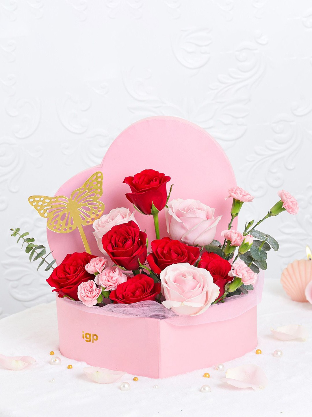 

IGP 12-Pcs Red Roses Fresh Flowers Box