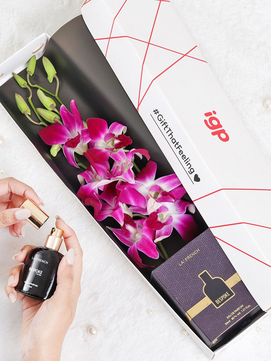 IGP 2 Orchids Blooms & Perfume Fresh Flowers, Pink
