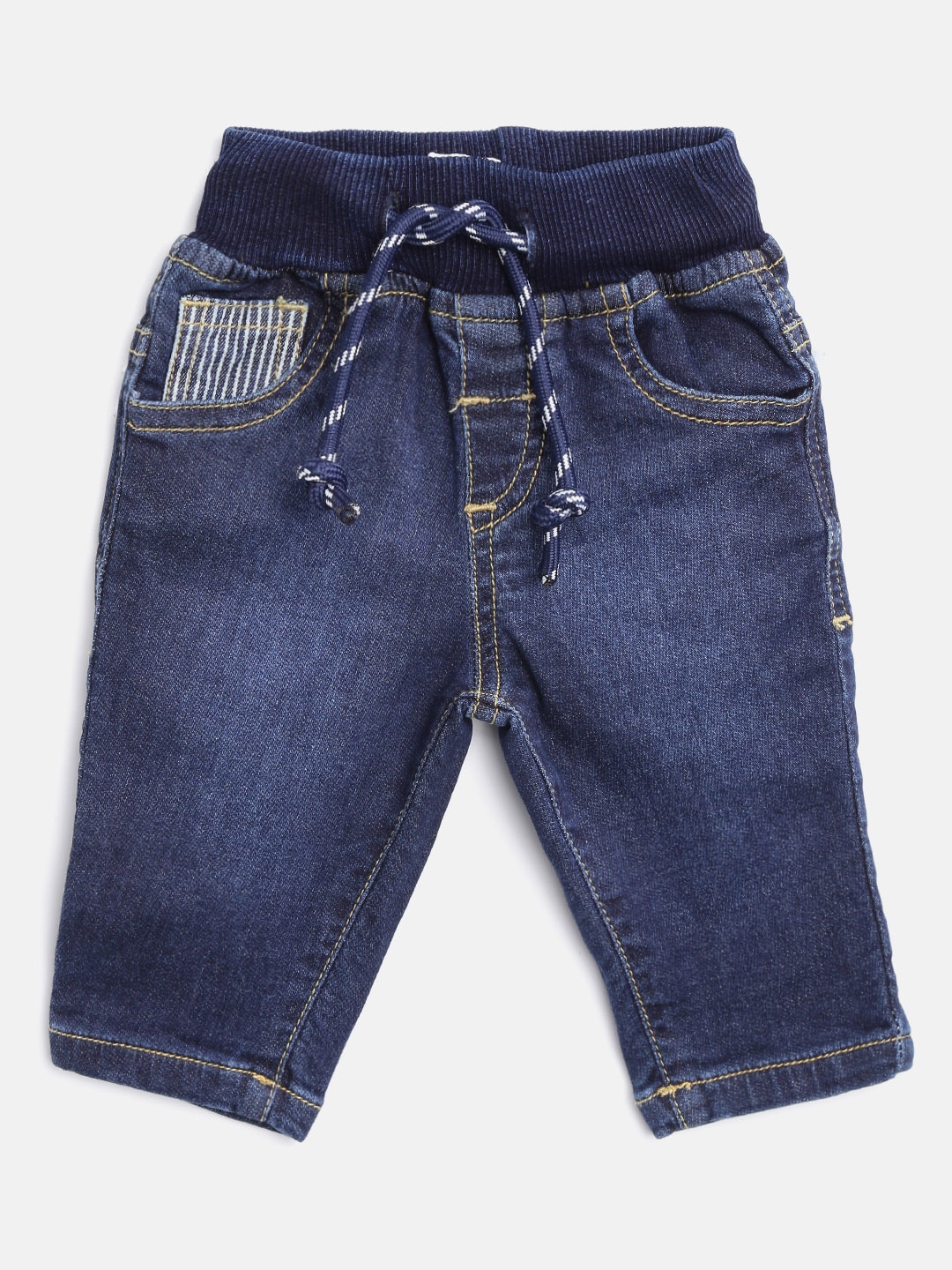 

Gini and Jony Boys Navy Blue Regular Fit Mid-Rise Clean Look Stretchable Jeans
