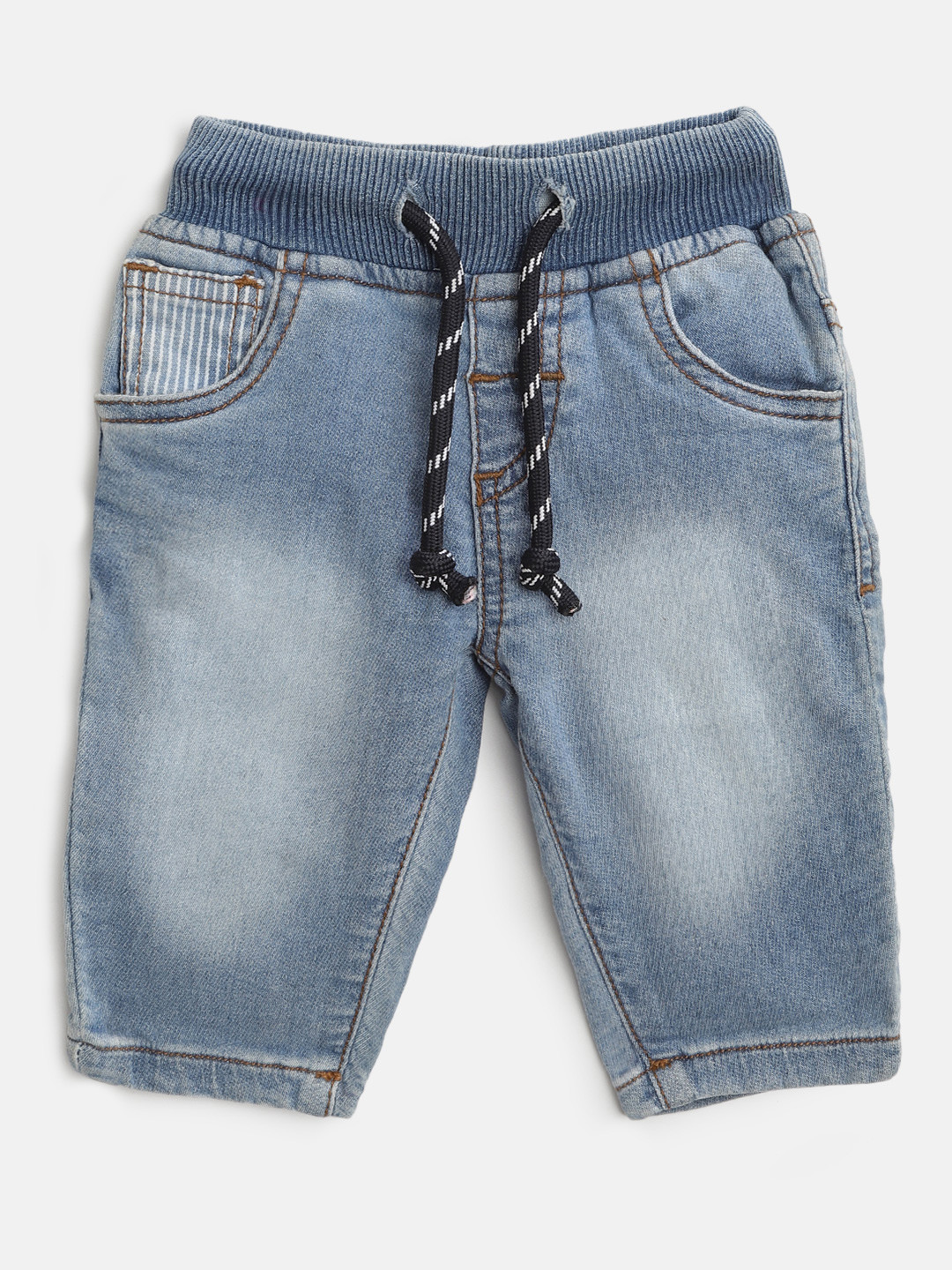 

Gini and Jony Infant Boys Blue Cotton Heavy Fade Mid-Rise Jeans