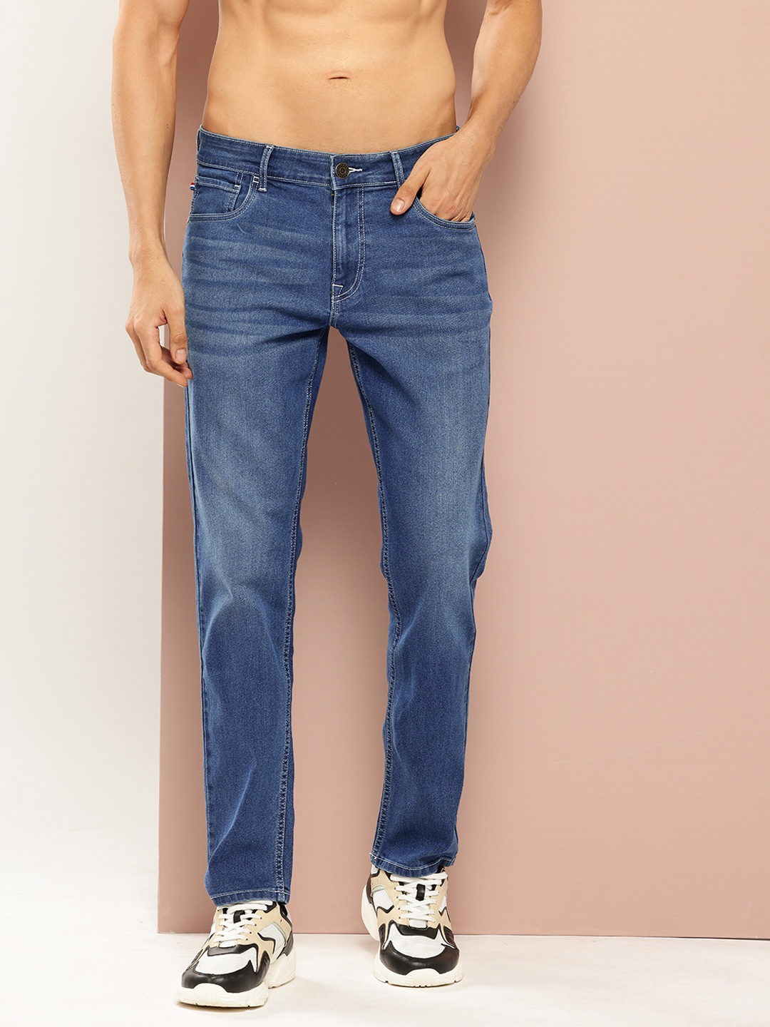 

Harvard Men Light Fade Stretchable Jeans, Blue