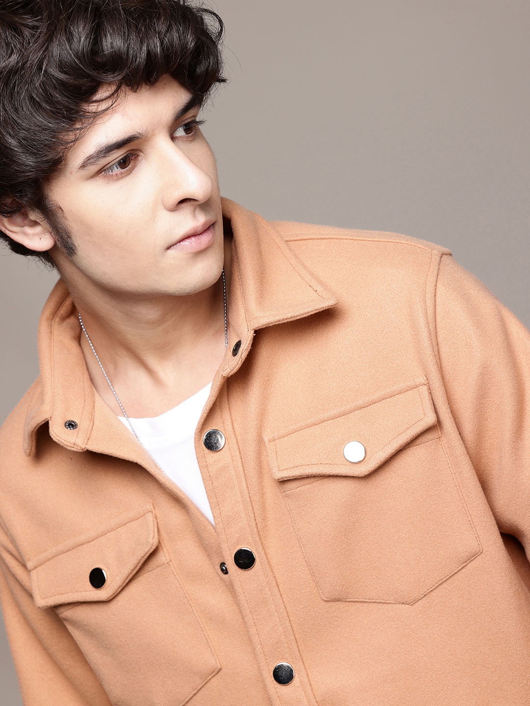

Roadster The Lifestyle Co. Spread Collar Tailored Jacket, Brown