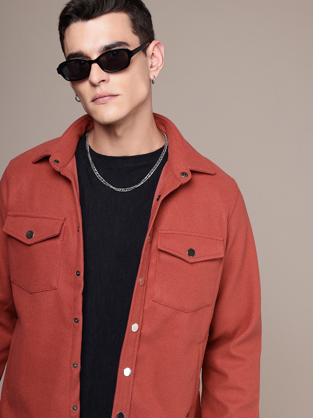 

The Roadster Life Co. Spread Collar Tailored Jacket, Rust